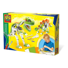 Load image into Gallery viewer, SES CREATIVE Metal Dinosaur Construction Set, Unisex, Ages Seven to Twelve Years, Multi-colour (14958)