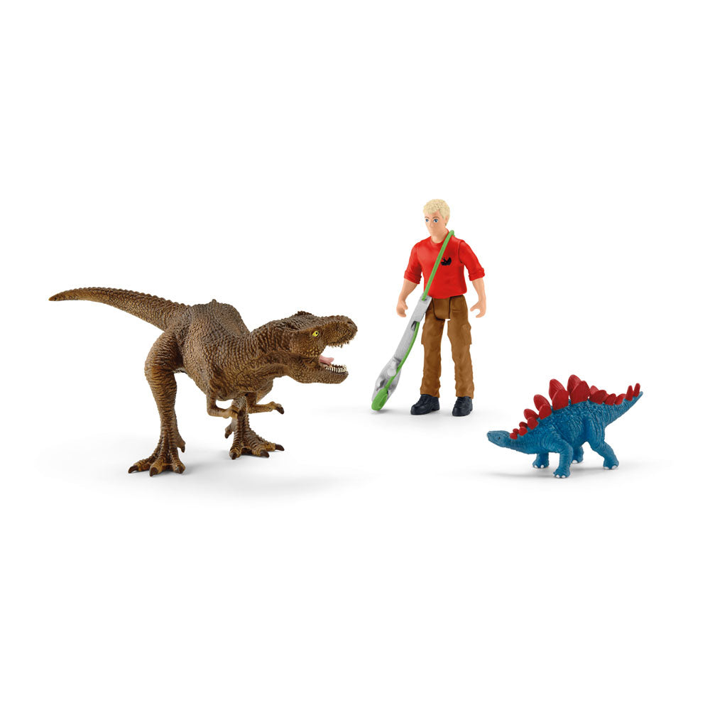 SCHLEICH Dinosaurs Tyrannosaurus Rex Attack Playset, 4 to 10 Years (41465)