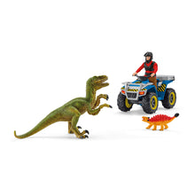 Load image into Gallery viewer, SCHLEICH Dinosaurs Quad Escape from Velociraptor Playset, 4 to 10 Years (41466)
