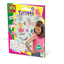 Load image into Gallery viewer, SES CREATIVE Children's Tattoos for Fairy Tales, 40 Metallic Effect Temporary Tattoos, Unisex, Three Years and Above, Multi-colour (14673)