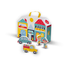 Load image into Gallery viewer, SES CREATIVE Petits Pretenders Children's Shopping District Play Suitcase and Play Mat, Unisex, Three Years and Above, Multi-colour (18013)