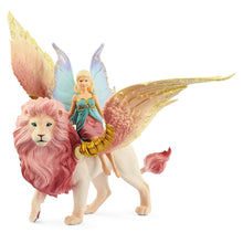Load image into Gallery viewer, SCHLEICH Bayala Fairy in Flight on Winged Lion Toy Figure Set, 5 to 12 Years, Multi-colour (70714)