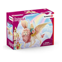 Load image into Gallery viewer, SCHLEICH Bayala Fairy in Flight on Winged Lion Toy Figure Set, 5 to 12 Years, Multi-colour (70714)