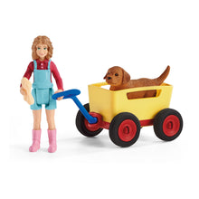 Load image into Gallery viewer, SCHLEICH Farm World Puppy Wagon Ride Toy Figure Set, 3 to 8 Years, Multi-colour (42543)
