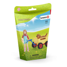Load image into Gallery viewer, SCHLEICH Farm World Puppy Wagon Ride Toy Figure Set, 3 to 8 Years, Multi-colour (42543)