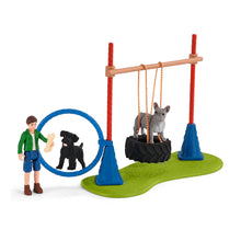 Load image into Gallery viewer, SCHLEICH Farm World Puppy Agility Training Toy Figure Set, 3 to 8 Years, Multi-colour (42536)