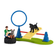 Load image into Gallery viewer, SCHLEICH Farm World Puppy Agility Training Toy Figure Set, 3 to 8 Years, Multi-colour (42536)