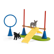 Load image into Gallery viewer, SCHLEICH Farm World Puppy Agility Training Toy Figure Set, 3 to 8 Years, Multi-colour (42536)