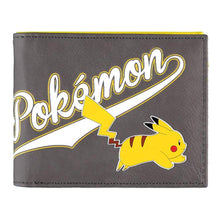 Load image into Gallery viewer, POKEMON Stylish Logo & Pika Bi-fold Wallet, Unisex, Grey/Yellow (MW142744POK)