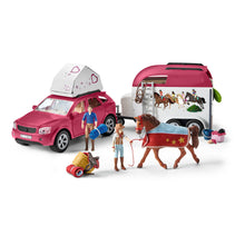 Load image into Gallery viewer, SCHLEICH Horse Club Horse Adventures with Car and Trailer Toy Playset, Unisex, 5 to 12 Years, Multi-colour (42535)