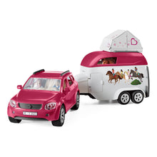 Load image into Gallery viewer, SCHLEICH Horse Club Horse Adventures with Car and Trailer Toy Playset, Unisex, 5 to 12 Years, Multi-colour (42535)