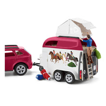 Load image into Gallery viewer, SCHLEICH Horse Club Horse Adventures with Car and Trailer Toy Playset, Unisex, 5 to 12 Years, Multi-colour (42535)