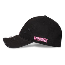 Load image into Gallery viewer, MINIONS Groovy Distressed Curved Bill Cap, Black (BA464462DSP)