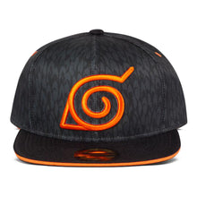 Load image into Gallery viewer, NARUTO SHIPPUDEN Logo Snapback Baseball Cap, Black/Orange (SB044326NRS)
