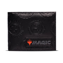 Load image into Gallery viewer, HASBRO Magic: The Gathering Logo with Embossed Symbols Bi-fold Wallet, Male, Black (MW074865HSB)
