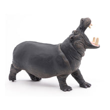 Load image into Gallery viewer, PAPO Wild Animal Kingdom Hippopotamus Toy Figure, Three Years or Above, Grey (50051)