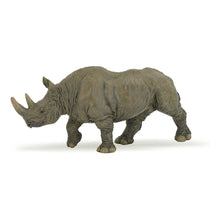 Load image into Gallery viewer, PAPO Wild Animal Kingdom Black Rhinoceros Toy Figure, Three Years or Above, Grey/Brown (50066)