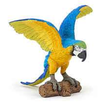 Load image into Gallery viewer, PAPO Wild Animal Kingdom Blue Ara Parrot Toy Figure, Three Years or Above, Multi-colour (50235)