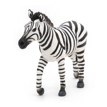 Load image into Gallery viewer, PAPO Wild Animal Kingdom Male Zebra Toy Figure, Three Years or Above, White/Black (50249)