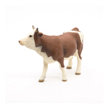 Load image into Gallery viewer, PAPO Farmyard Friends Simmental Cow Toy Figure, Three Years or Above, Brown/White (51133)