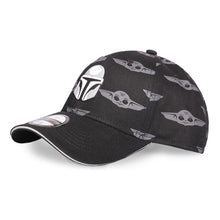 Load image into Gallery viewer, STAR WARS The Mandalorian Helmet Patch with Grogu All-over Print Adjustable Baseball Cap (BA750483STW)
