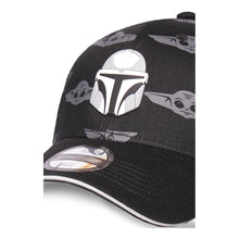 Load image into Gallery viewer, STAR WARS The Mandalorian Helmet Patch with Grogu All-over Print Adjustable Baseball Cap (BA750483STW)