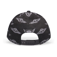Load image into Gallery viewer, STAR WARS The Mandalorian Helmet Patch with Grogu All-over Print Adjustable Baseball Cap (BA750483STW)
