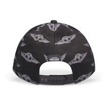 Load image into Gallery viewer, STAR WARS The Mandalorian Helmet Patch with Grogu All-over Print Adjustable Baseball Cap (BA750483STW)