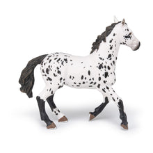 Load image into Gallery viewer, PAPO Horse and Ponies Black Appaloosa Horse Toy Figure, Three Years or Above, White/Black (51539)