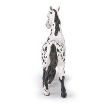 Load image into Gallery viewer, PAPO Horse and Ponies Black Appaloosa Horse Toy Figure, Three Years or Above, White/Black (51539)