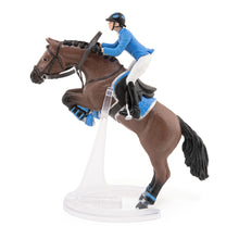 Load image into Gallery viewer, PAPO Horse and Ponies Jumping Horse with Riding Girl Toy Figure, Three Years or Above, Multi-colour (51560)