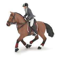 Load image into Gallery viewer, PAPO Horse and Ponies Competition Horse with Rider Toy Figure, Three Years or Above, Multi-colour (51561)