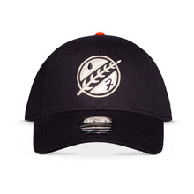 Load image into Gallery viewer, STAR WARS The Mandalorian Boba Fett Symbol Logo Adjustable Baseball Cap, Black (BA616653STW)