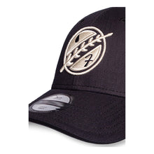 Load image into Gallery viewer, STAR WARS The Mandalorian Boba Fett Symbol Logo Adjustable Baseball Cap, Black (BA616653STW)