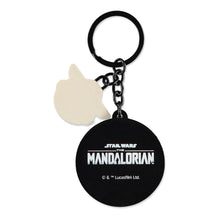 Load image into Gallery viewer, STAR WARS The Mandalorian Boba Fett Helmet & Grogu Rubber Keychain, Multi-colour (KE611500STW)