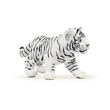 Load image into Gallery viewer, PAPO Wild Animal Kingdom White Tiger Cub Toy Figure, Three Years or Above, Black/White (50048)