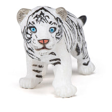 Load image into Gallery viewer, PAPO Wild Animal Kingdom White Tiger Cub Toy Figure, Three Years or Above, Black/White (50048)