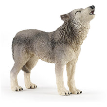 Load image into Gallery viewer, PAPO Wild Animal Kingdom Howling Wolf Toy Figure, Three Years or Above, Grey (50171)
