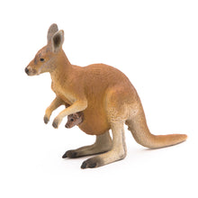 Load image into Gallery viewer, PAPO Wild Animal Kingdom Kangaroo with Joey Toy Figure, Three Years or Above, Brown (50188)