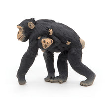 Load image into Gallery viewer, PAPO Wild Animal Kingdom Chimpanzee and Baby Toy Figure, Three Years or Above, Black (50194)
