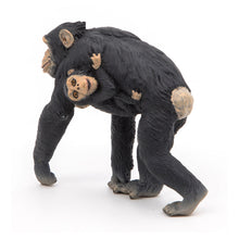 Load image into Gallery viewer, PAPO Wild Animal Kingdom Chimpanzee and Baby Toy Figure, Three Years or Above, Black (50194)