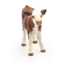 Load image into Gallery viewer, PAPO Farmyard Friends Simmental Calf Toy Figure, Three Years or Above, Brown/White (51134)
