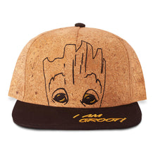 Load image into Gallery viewer, MARVEL COMICS Guardians of the Galaxy I am Groot Novelty Cap, Tan/Black (NH311821GOG)
