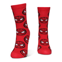 Load image into Gallery viewer, Marvel Comics Spider-man Iconic Character & Logo Unisex Crew Socks - 3 Pack, 39/42