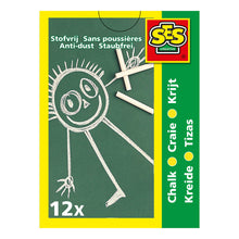 Load image into Gallery viewer, SES CREATIVE White Chalks, 12 Pieces, 3 to 12 Years (00200)