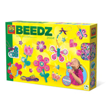 Load image into Gallery viewer, SES CREATIVE Beedz Iron-On Beads Flower &amp; Love Pegboards, with Perfume 2100 Iron-On Beads, 5 Years and Above (06219)

