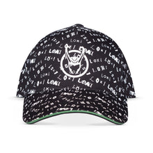 Load image into Gallery viewer, MARVEL COMICS Loki Logo All-over Print Adjustable Cap (BA685353LOK)
