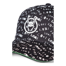 Load image into Gallery viewer, MARVEL COMICS Loki Logo All-over Print Adjustable Cap (BA685353LOK)