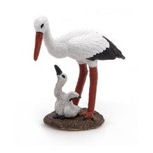 Load image into Gallery viewer, PAPO Wild Animal Kingdom Stork and Baby Stork Toy Figure (50159)