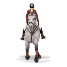 Load image into Gallery viewer, PAPO Horses and Ponies Competition Horse and Horsewoman Toy Figure (51563)

